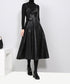 black midi sleeveless dress